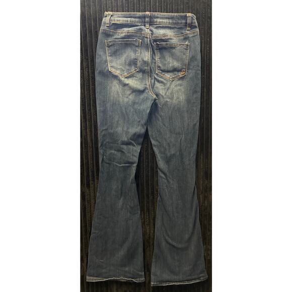 Indigo Rain Womens Jeans Size 9 Distressed Flare Leg Denim Casual Style - Picture 2 of 4